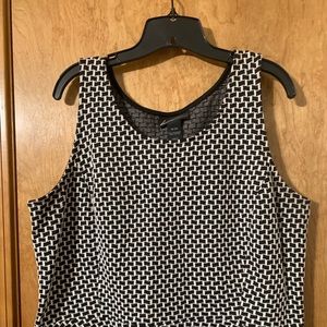 Cute Black and White Checked Peplum Blouse